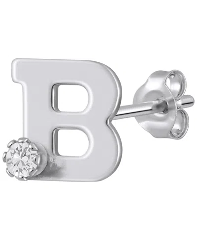 Macy's White Topaz Stud Earrings In 14k Yellow Gold (also Available In 14k White Gold) In Neutral
