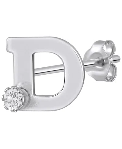 Macy's White Topaz Stud Earrings In 14k Yellow Gold (also Available In 14k White Gold) In Pink