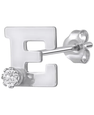 Macy's White Topaz Stud Earrings In 14k Yellow Gold (also Available In 14k White Gold) In Pattern
