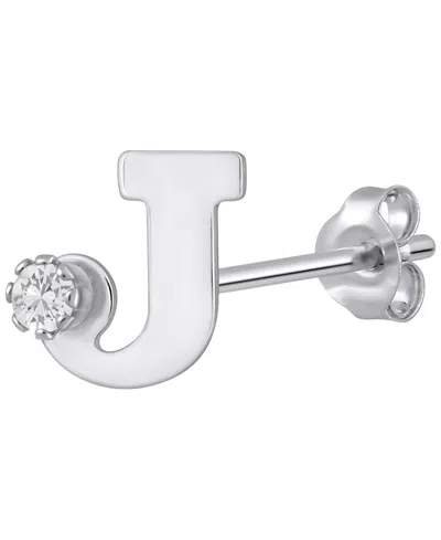 Macy's White Topaz Stud Earrings In 14k Yellow Gold (also Available In 14k White Gold) In Orange