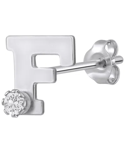 Macy's White Topaz Stud Earrings In 14k Yellow Gold (also Available In 14k White Gold) In Pattern
