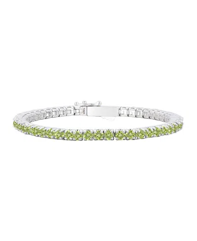 Macy's White Topaz Tennis Bracelet (12-1/2 Ct. T.w.) In Sterling Silver In Perodit