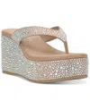 Macy's Wild Pair Women's Loli Embellished Thong Platform Sandals, Exclusively At  In Gold