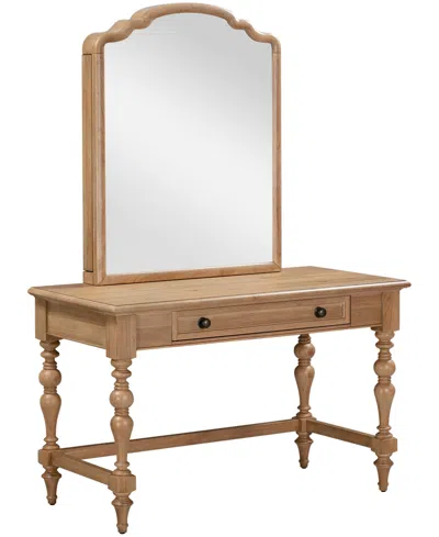 Macy's Willowmere 2-pc Set (vanity & Mirror) In Brown
