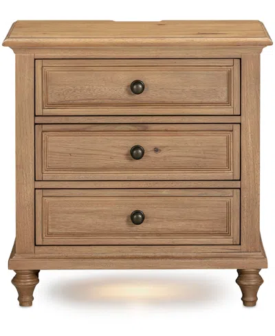 Macy's Willowmere 3 Drawer Nightstand, Created For . In Brown
