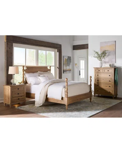 Macy's Willowmere 3-pc Queen Bedroom Set (bed, Nightstand, Chest) Created For . In Transparent