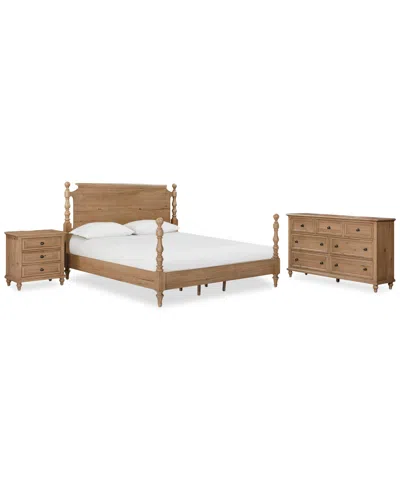 Macy's Willowmere 3-pc Queen Bedroom Set (bed, Nightstand, Dresser) Created For . In Brown