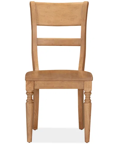 Macy's Willowmere Dining Chair With Wood Seat, Created For . In Brown
