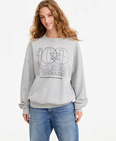 Macy's Women's 100th Thanksgiving Day Parade Oversized French-terry Sweatshirt,  Exclusive In Gray