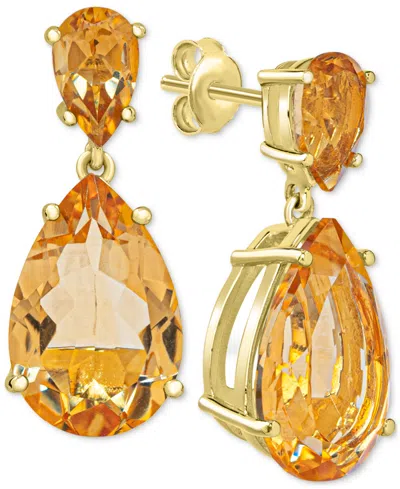 Macy's Women's Drop Earrings In Sterling Silver In Yellow