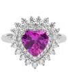 Macy's Women's Heart Ring In Sterling Silver