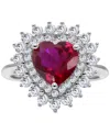 Macy's Women's Heart Ring In Sterling Silver In Silver