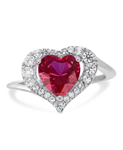 Macy's Women's Heart Ring In Sterling Silver