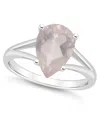Macy's Women's Rose Quartz (2-3/4 Ct.t.w.) Ring In Sterling Silver In Rose Quartz