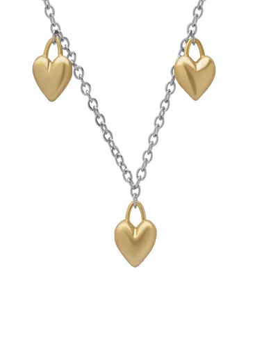 Macy's Women's Three Heart Short Pendent Necklace
