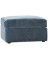 Macy's Closeout! Wrenley 32" Fabric Ottoman, Created For  In Denim
