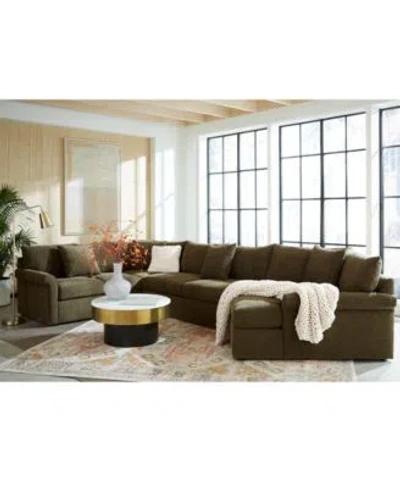 Macy's Wrenley Fabric Sectional Collection Created For Macys In Oyster