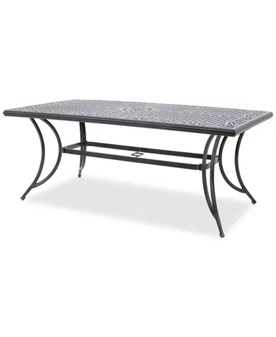 Macy's Wythburn Mix And Match 72"x 38" Cast Aluminum Outdoor Dining Table, Created For  In Pewter Finish