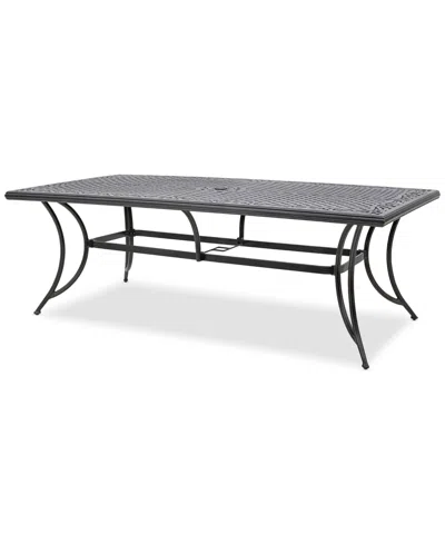Macy's Wythburn Mix And Match 84"x 42" Cast Aluminum Outdoor Dining Table, Created For  In Pewter Finish