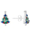 Macy's Xmas Tree Stud In Metallic