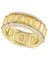 Macy's Yellow Sapphire (9-3/8 Ct. T.w.) & Diamond (5/8 Ct. T.w.) Eternity Band In Yellow Sapphire