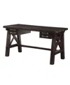Macy's Yosemite 58" Solid Wood Desk In Cafe