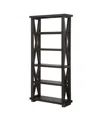 Macy's Yosemite 82" Wood Bookshelf In Cafe