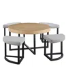 Macy's Yukon 20.25" Wood Nesting Table In Weathered Sand