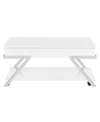 Macy's Zena 48" Metal Cocktail Table In White