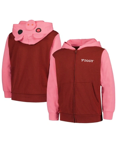 Mad Engine Kids' Big Boys  Maroon Piggy Hoodie Full-zip Sweatshirt