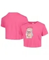 Mad Engine Big Girls  Pink Distressed Disney Princess Vintage-like Cropped T-shirt In Pink
