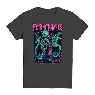 Mad Engine Big Kid Boys Crew Neck Short Sleeve Regular Fit Fortnite Graphic T-shirt In Gray