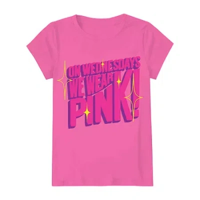 Mad Engine Big Kid Girls Crew Neck Short Sleeve Regular Fit Mean Girls Graphic T-shirt In Pink