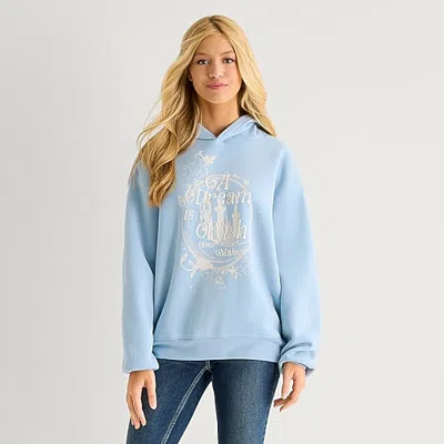 Mad Engine Disney Princess Hoodie Womens Long Sleeve Fleece Hoodie In Blue