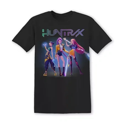 Mad Engine K-pop Demon Hunters Boyfriend Tee Womens Crew Neck Short Sleeve Kpop Demon Hunters Graphic T-shirt In Black