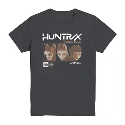 Mad Engine Little & Big Kid Boys Crew Neck Short Sleeve Regular Fit Kpop Demon Hunters Graphic T-shirt In Black