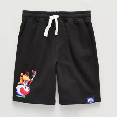 Mad Engine Little & Big Kid Boys Fleece Super Mario Bowser Pull-on Short In Black