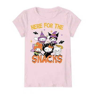 Mad Engine Little & Big Kid Girls Crew Neck Short Sleeve Regular Fit Hello Kitty Graphic T-shirt In Pink
