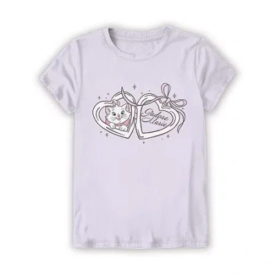 Mad Engine Little & Big Kid Girls Crew Neck Short Sleeve Regular Fit The Aristocats Graphic T-shirt In Purple