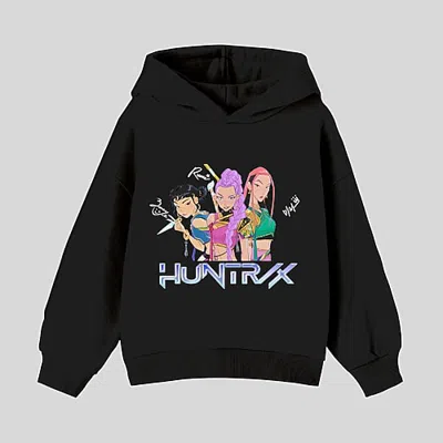 Mad Engine Little & Big Kid Girls Long Sleeve Kpop Demon Hunters Fleece Big Hoodie In Black