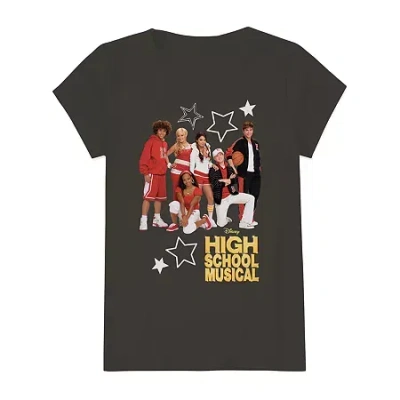 Mad Engine Little & Big Kid Girls Round Neck Short Sleeve Regular Fit Graphic T-shirt In Black