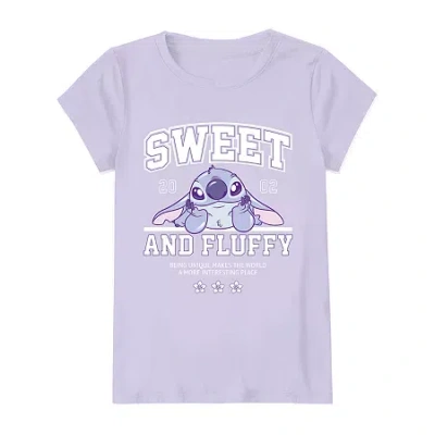 Mad Engine Little & Big Kid Girls Round Neck Short Sleeve Regular Fit Graphic T-shirt In Purple