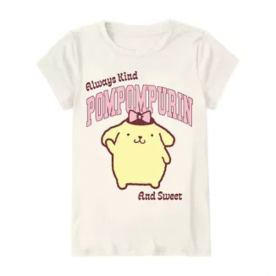 Mad Engine Little & Big Kid Girls Round Neck Short Sleeve Regular Fit Hello Kitty Graphic T-shirt In White