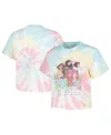 Mad Engine Men's And Women's Blue Disney Princess Dreams In Bloom Tie-dye T-shirt In Blue