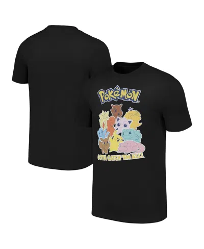 Mad Engine Men's And Women's  Black Pokemon Catch 'em All T-shirt