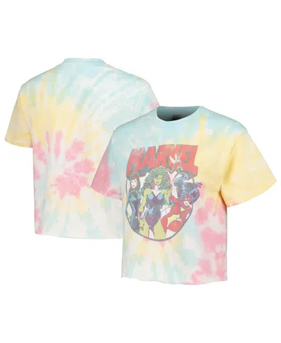 Mad Engine Men's And Women's Marvel Gals Tie-dye T-shirt In Blue