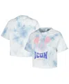 Mad Engine Men's And Women's White Mickey Friends Icon Tie-dye T-shirt In Blue