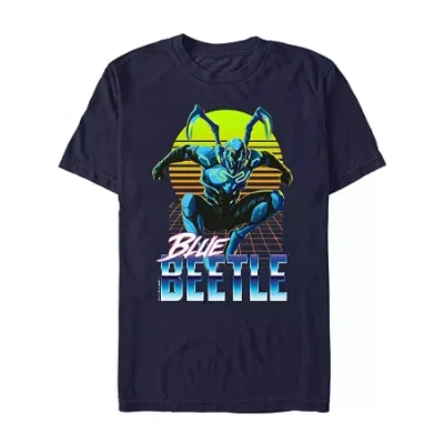 Mad Engine Mens Crew Neck Short Sleeve Blue Beetle Graphic T-shirt