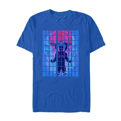 Mad Engine Mens Crew Neck Short Sleeve Blue Beetle Graphic T-shirt