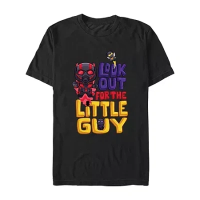 Mad Engine Mens Crew Neck Short Sleeve Regular Fit Ant Man Graphic T-shirt In Black